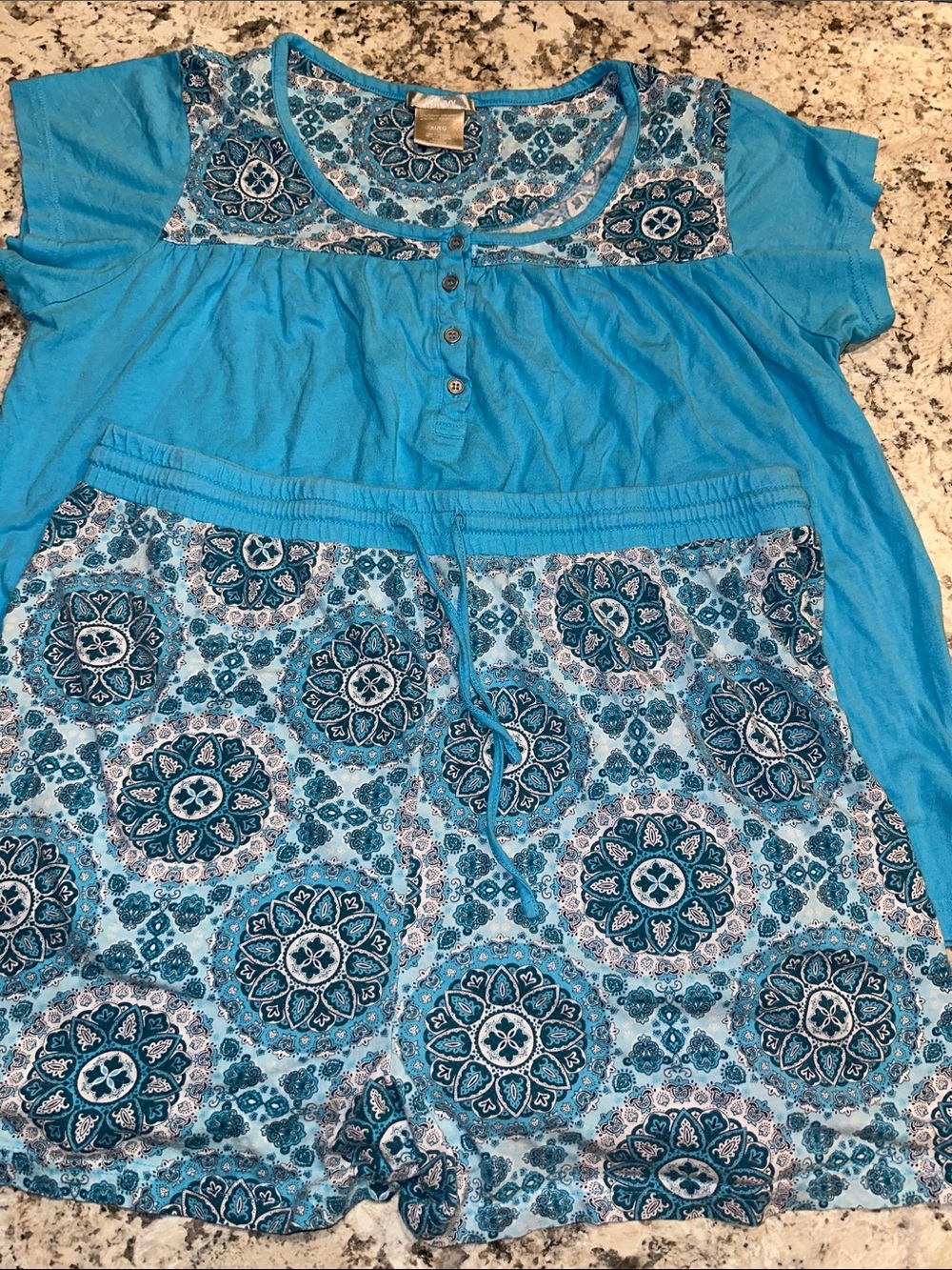 Ink+vy Shorts & Tee Pajama Set Size XL